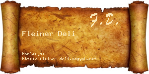 Fleiner Deli névjegykártya